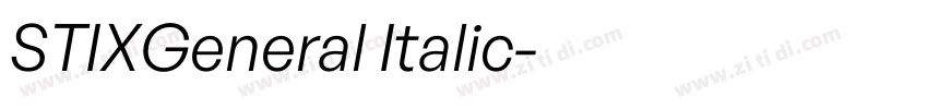 STIXGeneral Italic字体转换